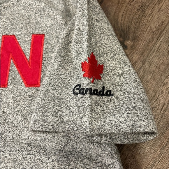 Canadiana Gray and Red Kids T-Shirt - Picture 3 of 5